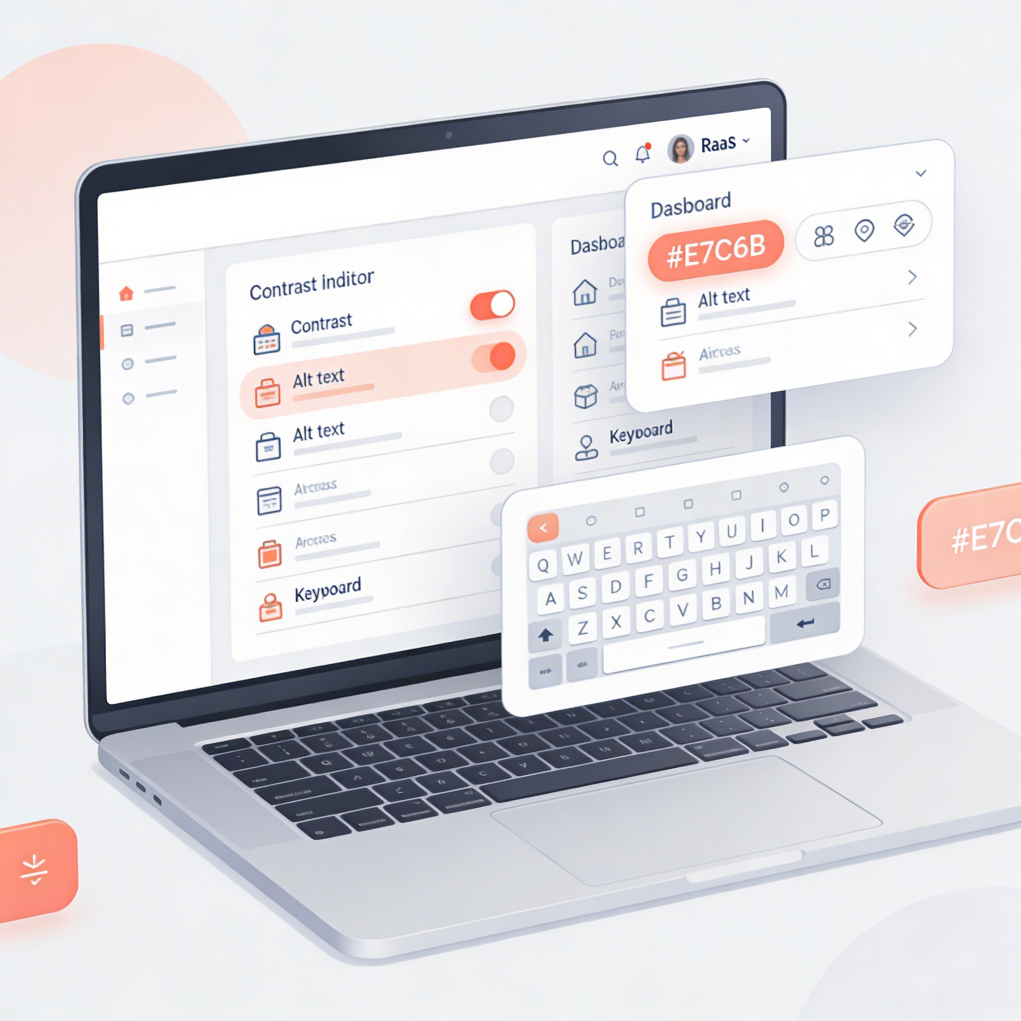 Illustration representing website accessibility review and compliance support